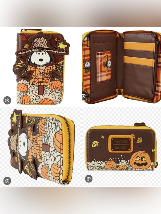 ?PRICE FIRM?NWOT Loungefly Peanuts Snoopy
Scarecrow Costume Backpack+wallet SET main image 12